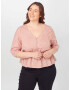 ABOUT YOU Curvy Bluza 'Linn' roza / bela - Pepit.si