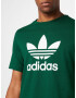 ADIDAS ORIGINALS Majica temno zelena / bela - Pepit.si