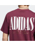 ADIDAS ORIGINALS Majica 'Trefoil Script' zlata / vinsko rdeča / bela - Pepit.si