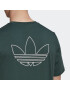 ADIDAS ORIGINALS Majica temno zelena / bela - Pepit.si