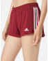 ADIDAS PERFORMANCE Športne hlače burgund / bela - Pepit.si