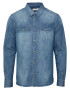 AllSaints Srajca moder denim - Pepit.si