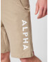 ALPHA INDUSTRIES Hlače 'Alpha' pesek / bela - Pepit.si