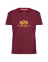 ALPHA INDUSTRIES Majica 'New Basic T Wmn' burgund - Pepit.si