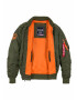 ALPHA INDUSTRIES Prehodna jakna 'Falcon II' temno zelena / oranžna - Pepit.si