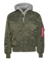 ALPHA INDUSTRIES Prehodna jakna 'MA-1 D-Tec' pegasto siva / oliva - Pepit.si