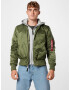 ALPHA INDUSTRIES Prehodna jakna 'MA-1 D-Tec' pegasto siva / zelena - Pepit.si