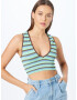 BDG Urban Outfitters Top 'JOSIE' turkizna / temno rjava / svetlo zelena - Pepit.si