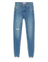 Bershka Kavbojke moder denim - Pepit.si