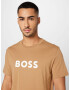 BOSS Black Majica 'T-Shirt RN' kamela / bela - Pepit.si