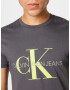 Calvin Klein Jeans Majica temno siva / neonsko zelena - Pepit.si