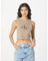 Calvin Klein Jeans Top 'MINERAL' temno rjava / antracit / barva blata - Pepit.si