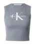 Calvin Klein Jeans Top temno siva / bela - Pepit.si