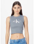 Calvin Klein Jeans Top temno siva / bela - Pepit.si