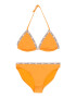 Calvin Klein Swimwear Bikini mandarina / črna / bela - Pepit.si