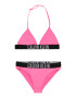 Calvin Klein Swimwear Bikini siva / roza / črna - Pepit.si