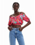 Desigual Bluza 'Betty' voda / rumena / roza / bela - Pepit.si