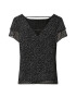 Dorothy Perkins Bluza 'DOUBLE RUFFLE TEE' črna - Pepit.si