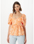 Dorothy Perkins Bluza pastelno rumena / marelica / rjasto rdeča - Pepit.si