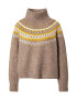 GAP Pulover 'BRUSHED FAIRISLE' pikčasto rjava / rumena / bela - Pepit.si