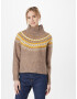 GAP Pulover 'BRUSHED FAIRISLE' pikčasto rjava / rumena / bela - Pepit.si