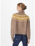 GAP Pulover 'BRUSHED FAIRISLE' pikčasto rjava / rumena / bela - Pepit.si