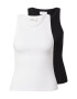 Gina Tricot Top '2-pack nova tank' bela - Pepit.si