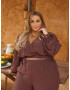 Guido Maria Kretschmer Curvy Collection Bluza 'Mai' rjava - Pepit.si