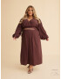 Guido Maria Kretschmer Curvy Collection Bluza 'Mai' rjava - Pepit.si