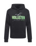 HOLLISTER Majica črna / siva / limeta - Pepit.si