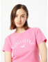 HOLLISTER Majica roza / bela - Pepit.si