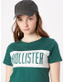 HOLLISTER Majica smaragd / bela - Pepit.si