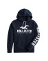 HOLLISTER Majica ' TECH LOGO' modra - Pepit.si