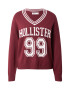 HOLLISTER Pulover burgund / bela - Pepit.si