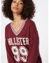 HOLLISTER Pulover burgund / bela - Pepit.si