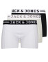 JACK & JONES Boksarice 'Sense' pegasto siva / črna / bela - Pepit.si