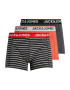 JACK & JONES Boxershorts 'Luka' bela / temno siva / črna / korala / ognjeno rdeča - Pepit.si