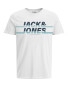 Jack & Jones Junior Majica 'Charles' bela / mornarska / svetlo modra - Pepit.si