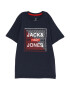 Jack & Jones Junior Majica 'KAIN' mornarska / ognjeno rdeča / bela / off-bela - Pepit.si