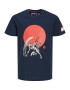 Jack & Jones Junior Majica 'Marvel' temno modra / siva / oranžna / bela - Pepit.si