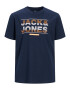 Jack & Jones Junior Majica 'Mount' mornarska / bela / črna / oranžna - Pepit.si