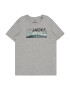 Jack & Jones Junior Majica pegasto siva / temno zelena / črna / bela - Pepit.si