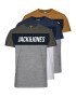 Jack & Jones Junior Majica 'Temp' mornarska / kaki / pegasto siva / gorčica / bela - Pepit.si