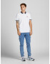 JACK & JONES Majica 'Logan' mornarska / grenada / bela - Pepit.si