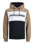 JACK & JONES Majica temno bež / črna / bela - Pepit.si