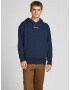 JACK & JONES Majica 'Bluwoody' temno modra / bela - Pepit.si