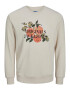 JACK & JONES Majica 'Flores' ecru / temno zelena / korala / črna - Pepit.si