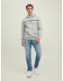 JACK & JONES Majica 'IRON' pegasto siva / črna / bela - Pepit.si