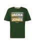 JACK & JONES Majica 'KAIN' gorčica / temno zelena / bela - Pepit.si