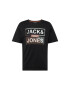 JACK & JONES Majica 'KAIN' melona / črna / bela - Pepit.si